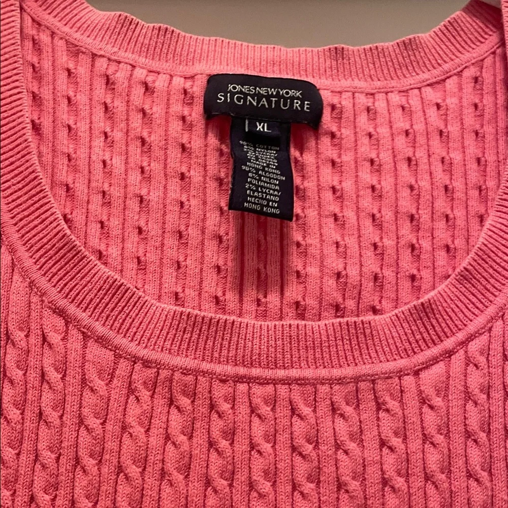 Jones New York Coral‎ Knit Sleeveless Top